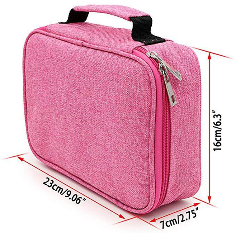 Waterproof Pencil Case 72 Color Large Capacity Sketch Pencil Bag Stationery Set(Rose Red)