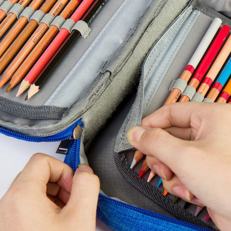Waterproof Pencil Case 72 Color Large Capacity Sketch Pencil Bag Stationery Set(Rose Red)