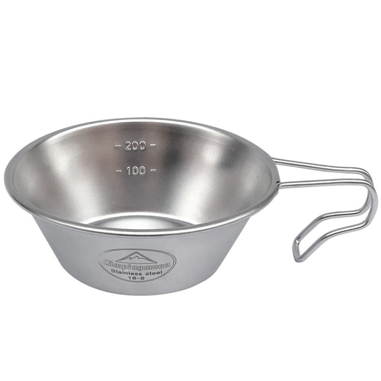 Campingmoon S220 Outdoor Portable Thickened Stainless Steel Bowl Camping Multi-Purpose Cutlery(Metallic)