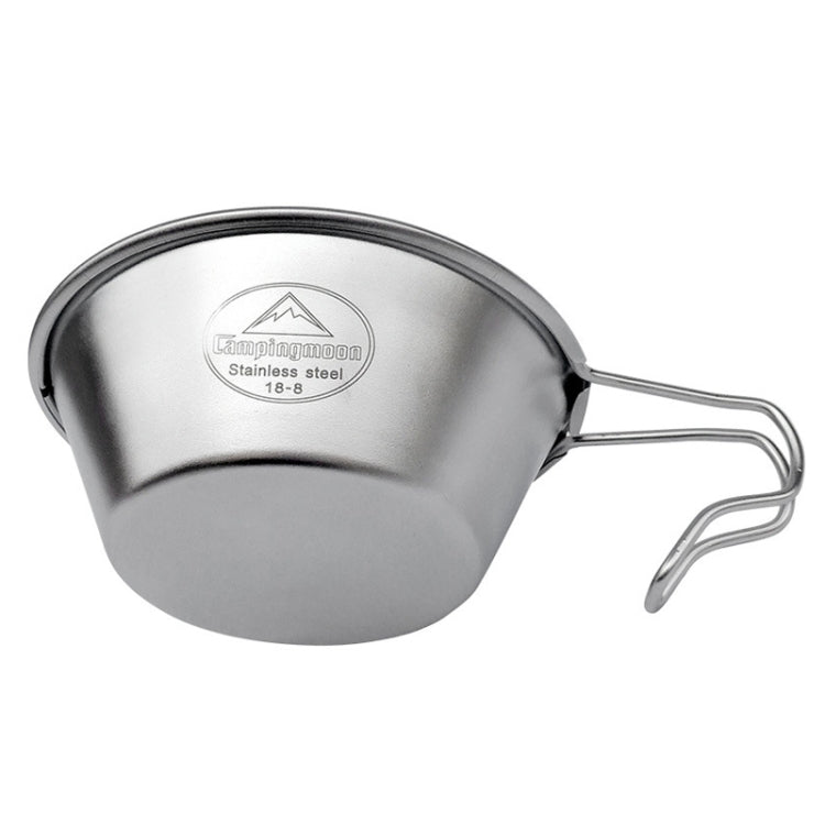 Campingmoon S220 Outdoor Portable Thickened Stainless Steel Bowl Camping Multi-Purpose Cutlery(Metallic)