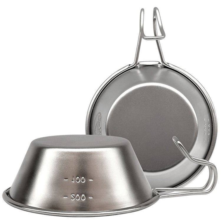 Campingmoon S220 Outdoor Portable Thickened Stainless Steel Bowl Camping Multi-Purpose Cutlery(Metallic)