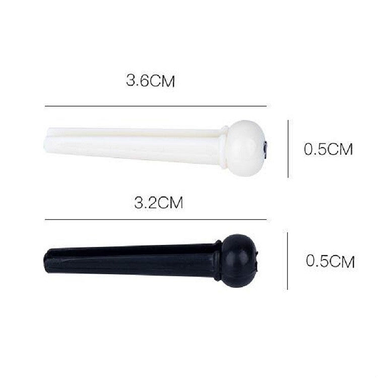 100 PCS Plastic Conical Cone String Nail for Guitar(Black)