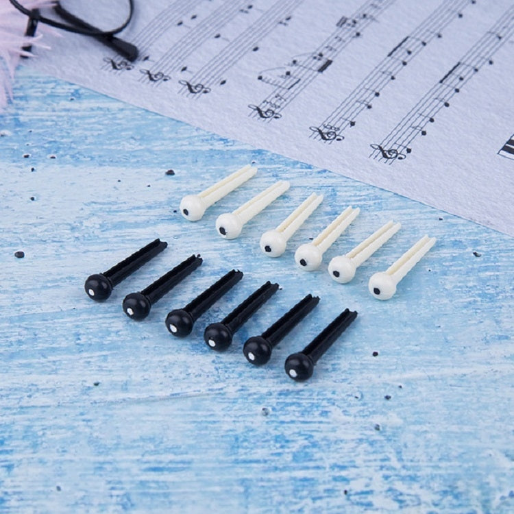 100 PCS Plastic Conical Cone String Nail for Guitar(Black)