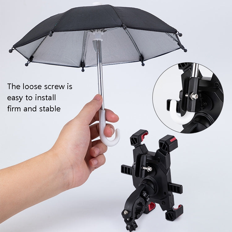 CYCLINGBOX Bicycle Mobile Phone Bracket With Parasol Rider Mobile Phone Frame, Style: Handlebar Installation (Yellow)