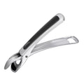 Kitchen 304 Stainless Steel Inlaid Rubber Non-Slip Anti-Scald Dish Holder And Tray Lifter(Black)