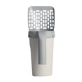 All-In-One Cat Litter Scoop Pet Toilet Picker Removable Portable Plastic Scoop(Gray White)