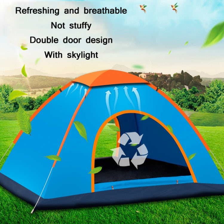 Outdoor Camping Beach Rainproof Sun-proof Automatic Quick Install Tent For Single People Single Door No Ceiling(Blue)