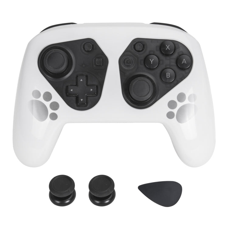 DOBE TNS-1171 Gamepad Protection Set Handle Protective Case + Rocker Cap For Nintendo Switch Pro(White)