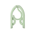 3pcs Portable Travel Folding Hanger Multi-Function Plastic Drying Rack(Green)