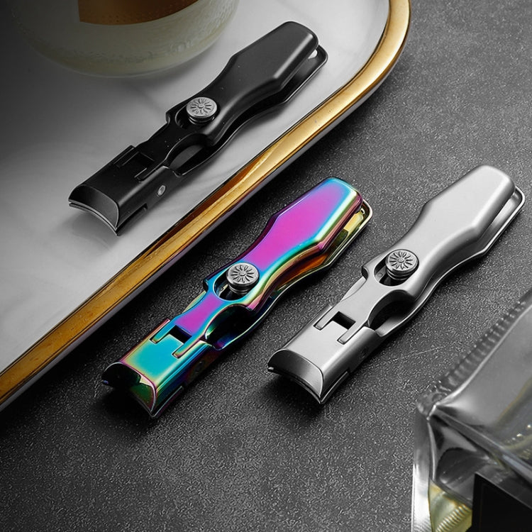 Stainless Steel Large Anti-Fly Splattering Nail Knife Large Opening Nail Cutting(Black)