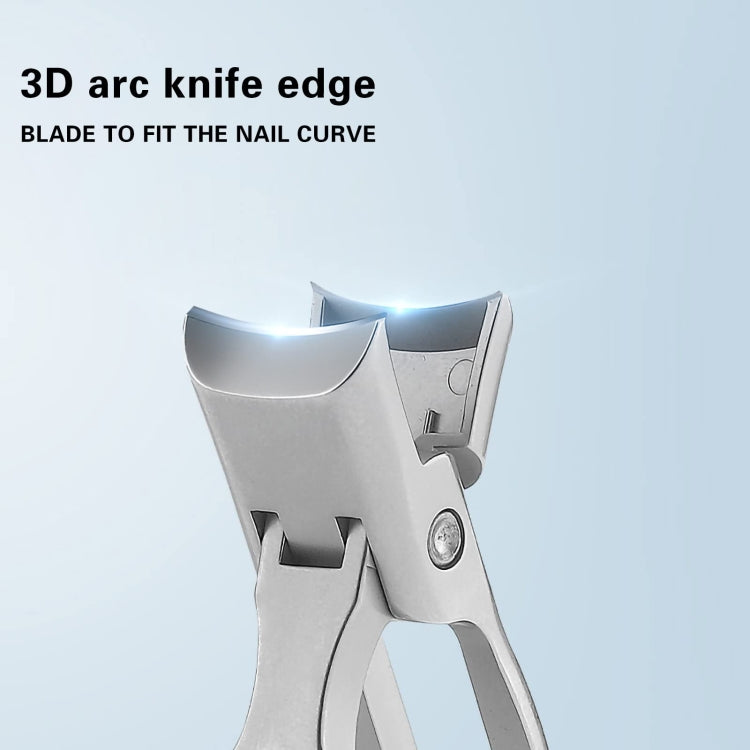 Stainless Steel Large Anti-Fly Splattering Nail Knife Large Opening Nail Cutting(Black)