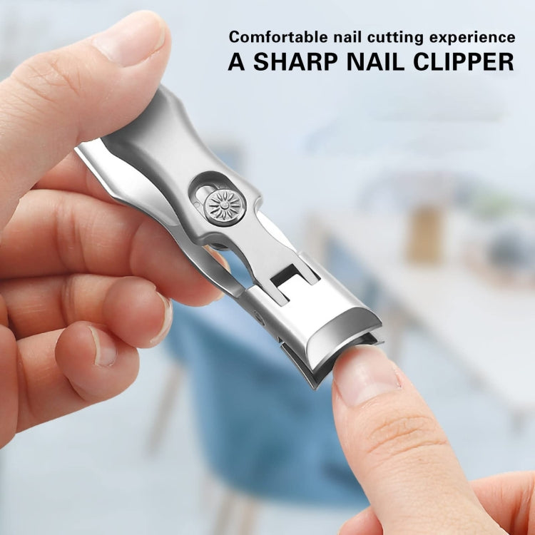 Stainless Steel Large Anti-Fly Splattering Nail Knife Large Opening Nail Cutting(Black)