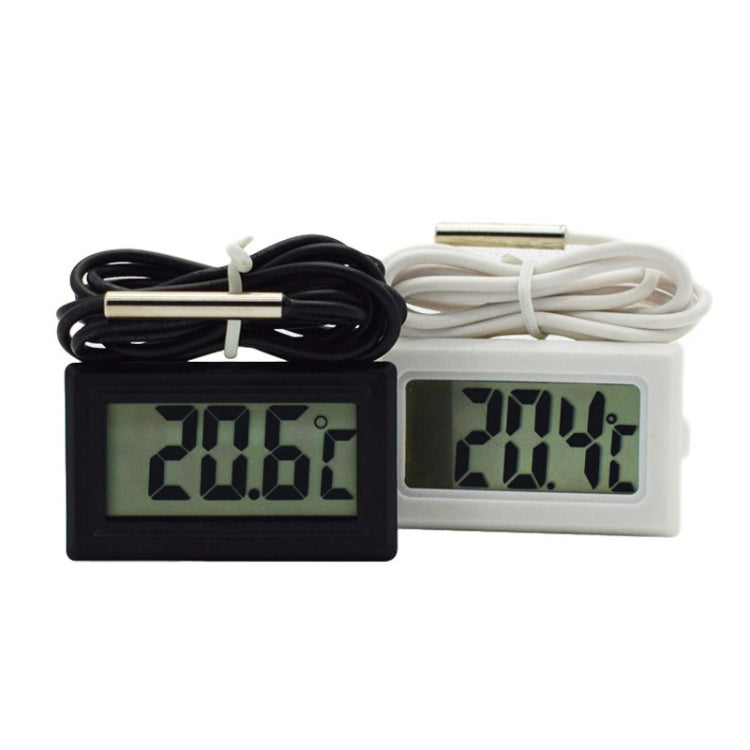 Fish Tank Digital Thermometer Waterproof Probe Electronic Measuring Thermometer, Line Length: 2m (Black)
