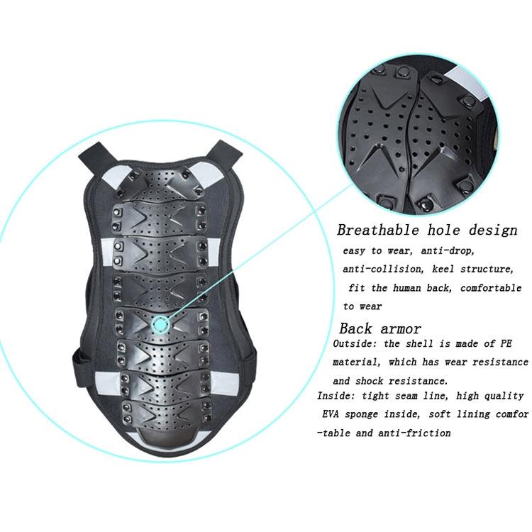 GHOST RACING GR-HJY08 Motorcycle Adult Protective Gear Anti-Fall Riding Clothes Hard Shell Protective Vest Suit, Size: XL(Black)