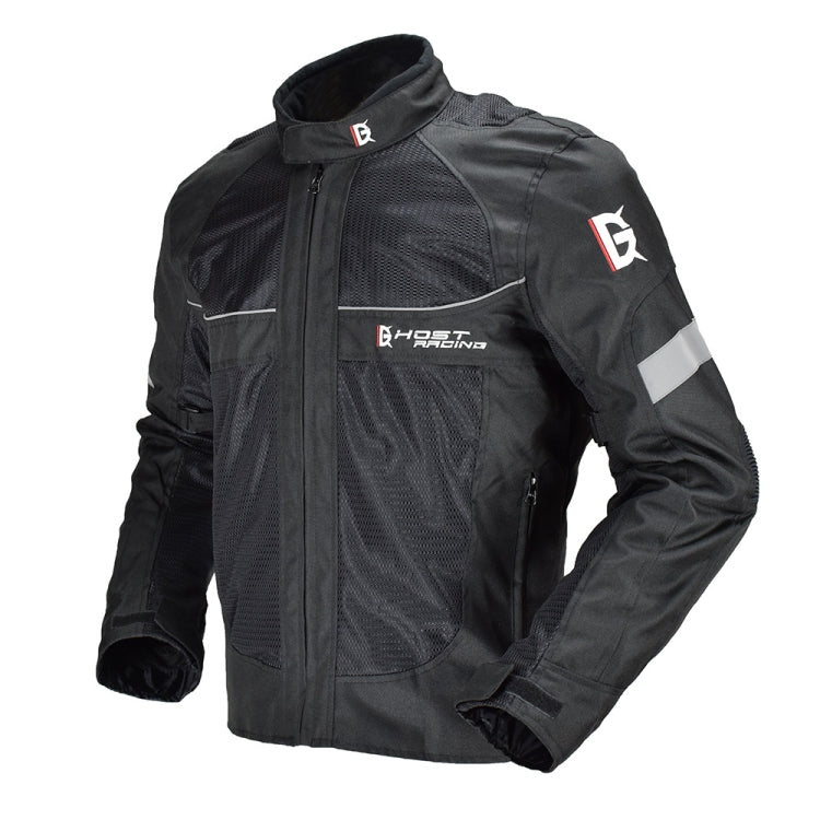 GHOST RACING GR-Y05 Motorcycle Cycling Cloth Men Knight Racing Jacket Keep Warm Anti-Fall Locomotive Off-Road Suit, Size: XXXL(Black)