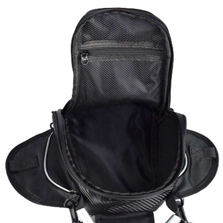 GHOST RACING GR-YXB08 Motorcycle Bag Touch Navigation Fuel Tank Package Dust Waist Bag(Without Magnet (Black))