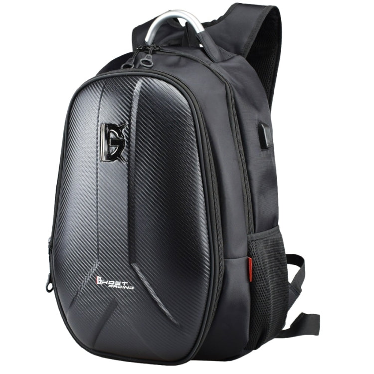 GHOST RACING GR-BB02 Men Motorcycle Riding Backpack Helmet Hard Shell Backpack Locomotive Travel Computer Bag(Black)