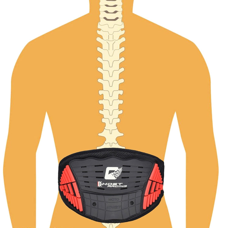 GHOST RACING GR-HY01 Motorcycle Waist Cycling Protective Gear Locomotive Anti-Fall Ski Bunch Waist Belt, Size: One Size(Yellow)
