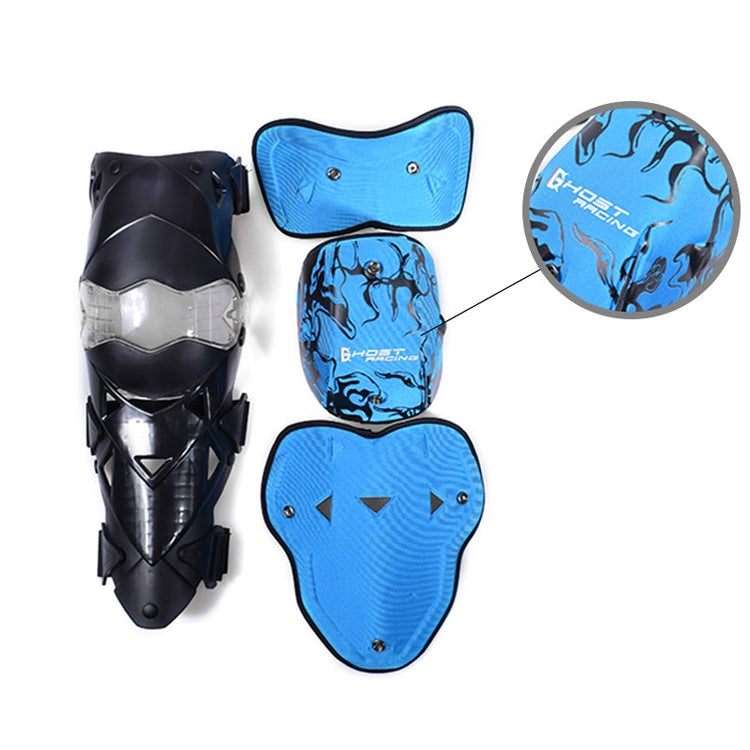 GHOST RACING GR-HX05 Motorcycle Riding Protective Gear Keep Warm Anti-Wind Anti-Fall Locomotive Knee Pad(White)