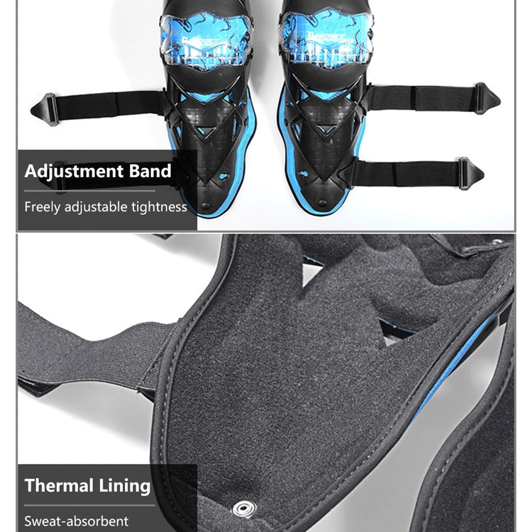 GHOST RACING GR-HX05 Motorcycle Riding Protective Gear Keep Warm Anti-Wind Anti-Fall Locomotive Knee Pad(Blue)