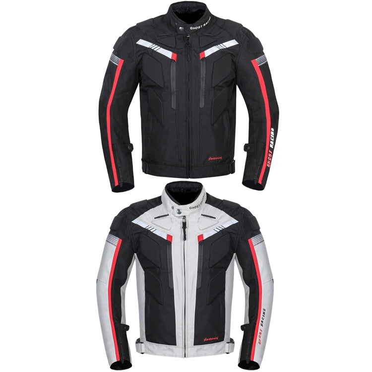 GHOST RACING GR-Y07 Motorcycle Cycling Jacket Four Seasons Locomotive Racing Anti-Fall Cloth, Size: XXXL(Black)