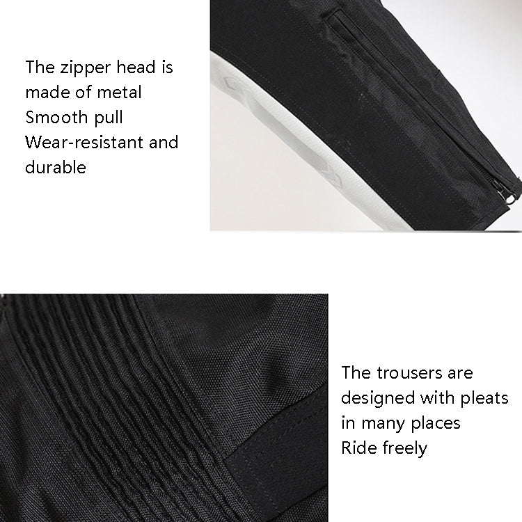 GHOST RACING GR-K06 Motorcycle Riding Trousers Racing Motorcycle Anti-Fall Windproof Keep Warm Pants, Size: XXXXL(Black)