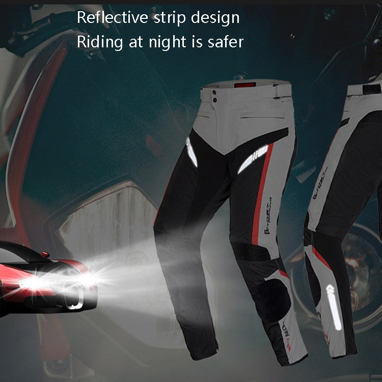 GHOST RACING GR-K06 Motorcycle Riding Trousers Racing Motorcycle Anti-Fall Windproof Keep Warm Pants, Size: XXXXL(Black)