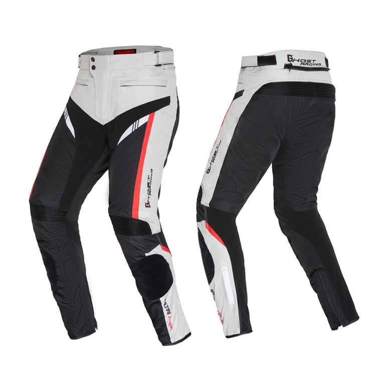 GHOST RACING GR-K06 Motorcycle Riding Trousers Racing Motorcycle Anti-Fall Windproof Keep Warm Pants, Size: XXXXL(Grey)