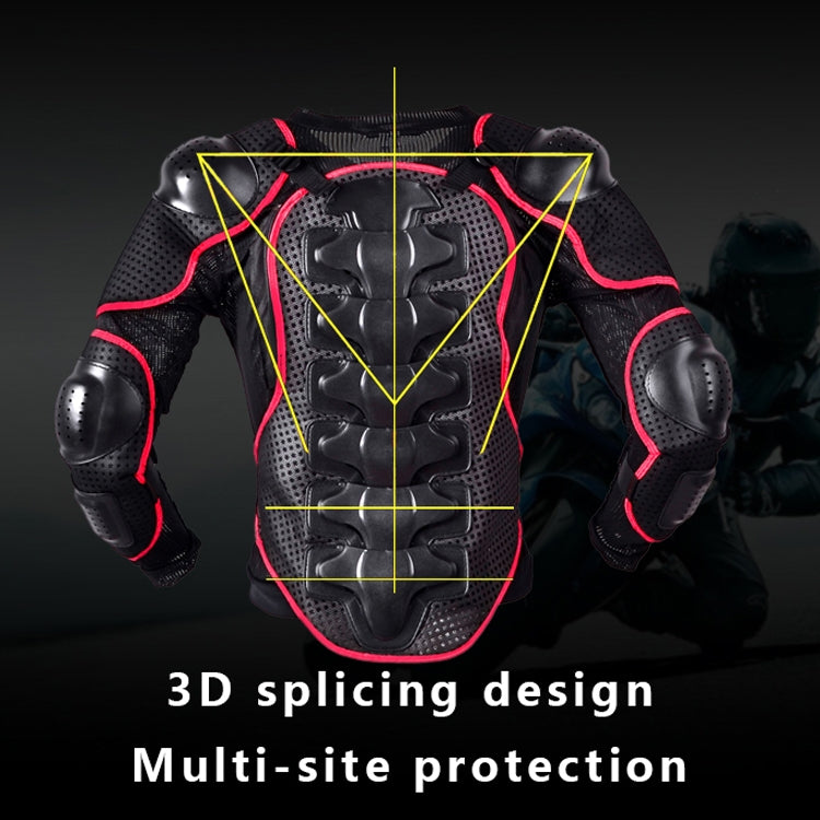 GHOST RACING F060 Motorcycle Armor Suit Riding Protective Gear Chest Protector Elbow Pad Fall Protection Suit, Size: L(Black)