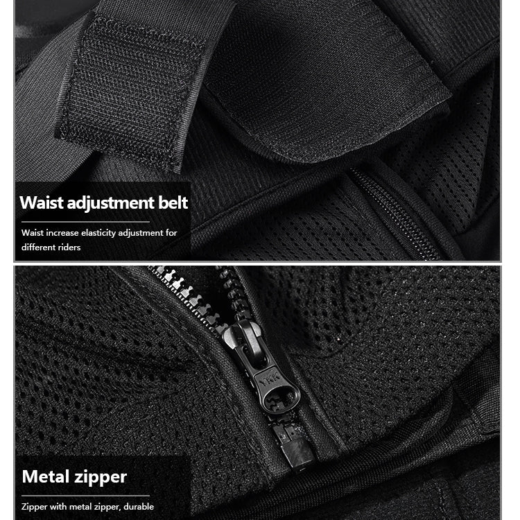 GHOST RACING F060 Motorcycle Armor Suit Riding Protective Gear Chest Protector Elbow Pad Fall Protection Suit, Size: XXL(Black)