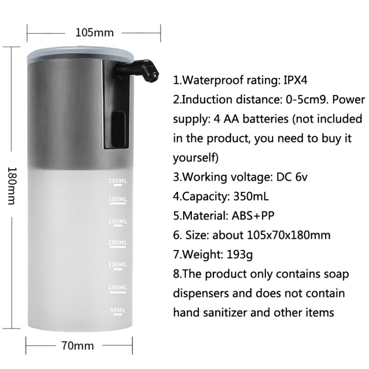 GM-TP-2011-A Automatic Induction Foam Hand Washing Machine Portable Infrared Induction Soap Dispenser(Grey)