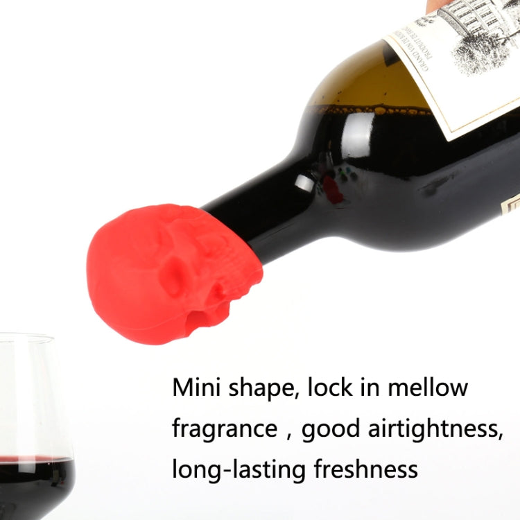Skull Silicone Leak-Proof Fresh-Keeping Wine Stopper(Ancient Silver)