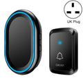 CACAZI A80 1 For 1 Wireless Music Doorbell without Battery, Plug:UK Plug(Black)