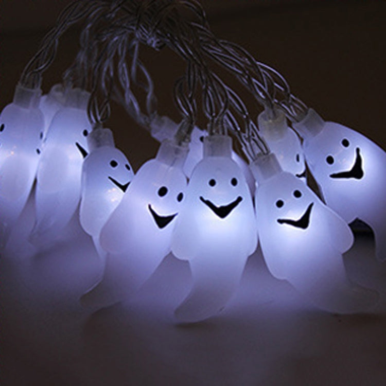 Colorful 1.5m 10LEDs LED Halloween Cartoon Atmosphere Decorative Light String(White Ghost)