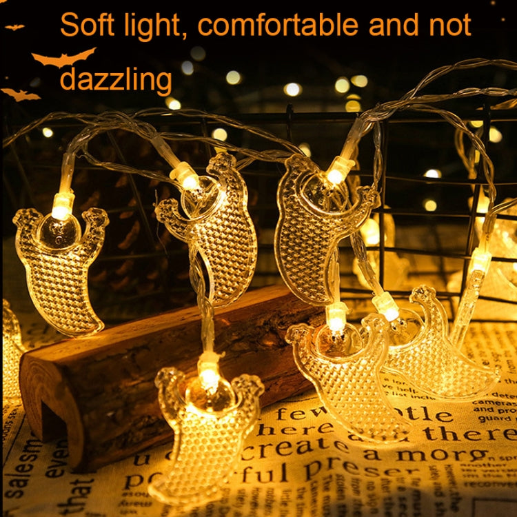 Colorful 1.5m 10LEDs LED Halloween Cartoon Atmosphere Decorative Light String(Transparent Big Ghost)