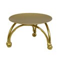 Geometric Three-Dimensional Round Wrought Iron Candle Holder Desktop Ornaments, Color: Gold