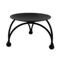 Geometric Three-Dimensional Round Wrought Iron Candle Holder Desktop Ornaments, Color: Black