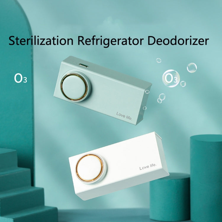 L18 Refrigerator Deodorizer Sterilization Deodorization Odor Preservation Small Household Car Air Purifier(White)