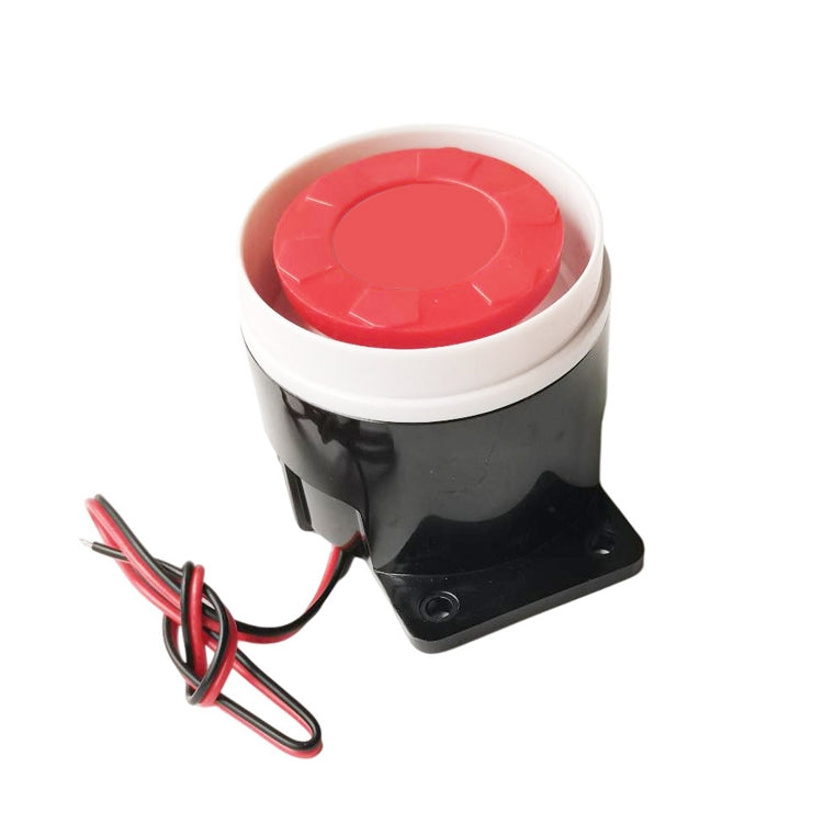 BJ-1K High-Decibel Active Buzzer Dual Audio Electronic Siren Alarm Wall-Mounted Anti-Theft Buzzer, Voltage: 12V(Red White Black)