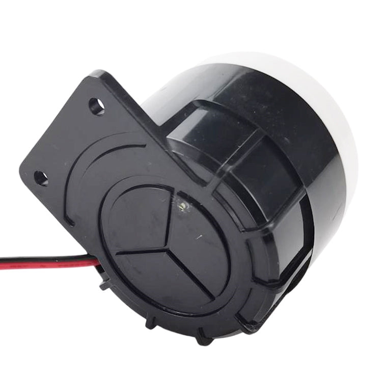 BJ-1K High-Decibel Active Buzzer Dual Audio Electronic Siren Alarm Wall-Mounted Anti-Theft Buzzer, Voltage: 12V(Red White Black)