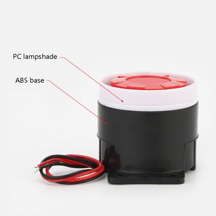 BJ-1K High-Decibel Active Buzzer Dual Audio Electronic Siren Alarm Wall-Mounted Anti-Theft Buzzer, Voltage: 220V(Red White Black)