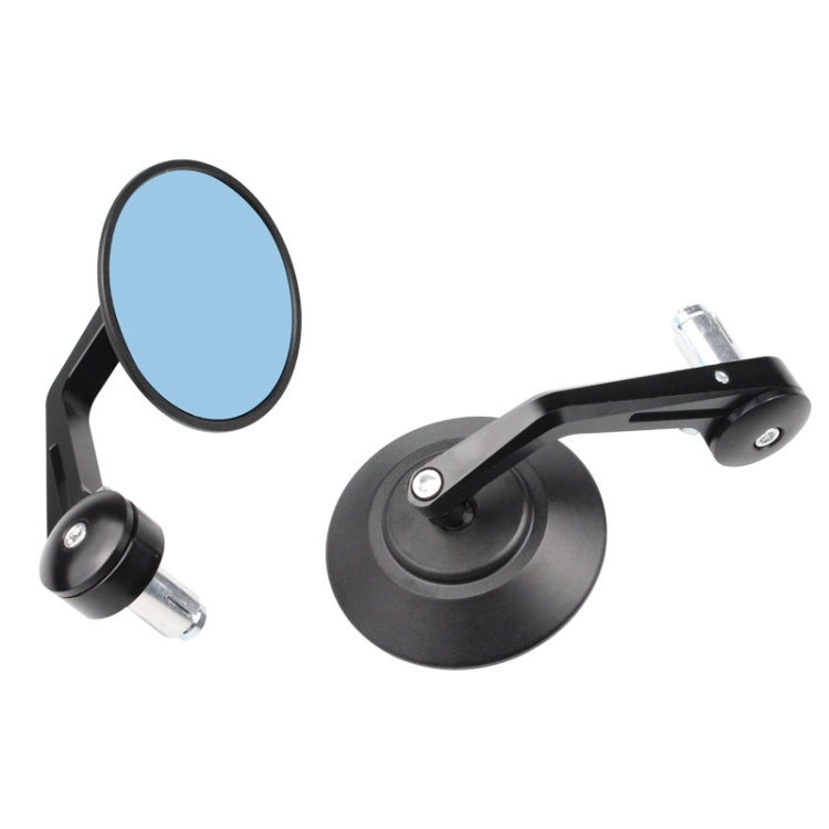 Motorcycle Electric Vehicle Modified Accessories Retro Circular CNC Hand Mirror Rear View Mirror(Black)