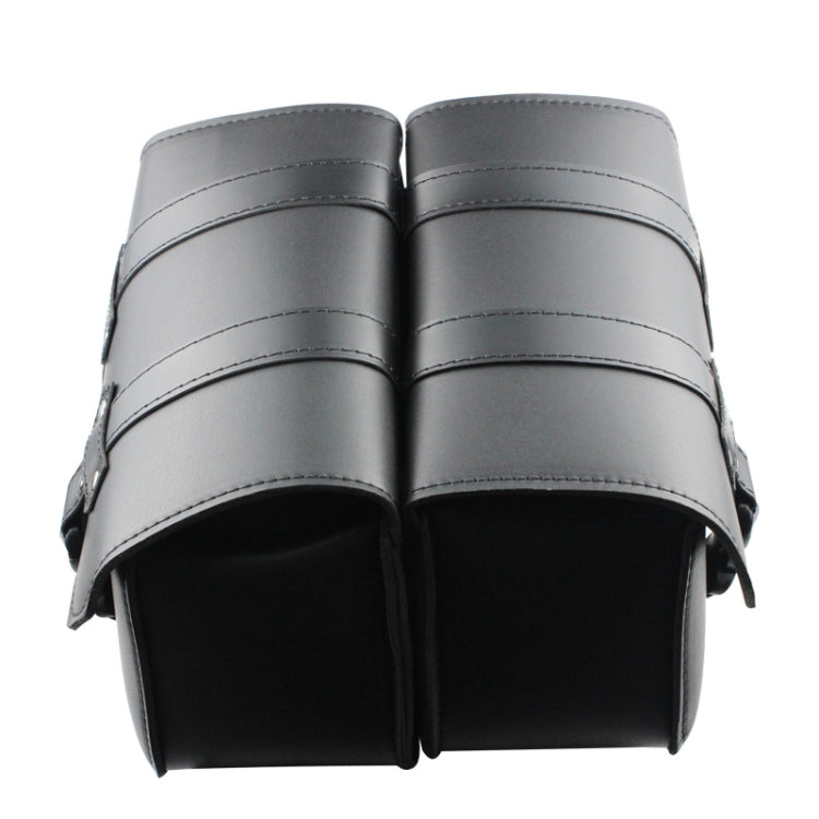 Motorcycle Side Box Package Fast Demolition Triangle Side Bag Leather Cycling Bag(Black)
