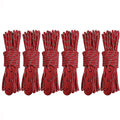 4m x 6 Rolls Outdoor Camping Tent Canopy Wind Rope Luminous Multi-Function Wind Rope Buckle Tent Fixed Rope(S Buckle-Red)