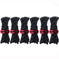 4m x 6 Rolls Outdoor Camping Tent Canopy Wind Rope Luminous Multi-Function Wind Rope Buckle Tent Fixed Rope(Figure 8 Buckle-Black)