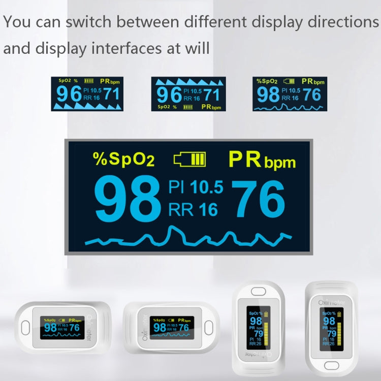 JZ-133R Finger Pulse Oximeter Finger-Type Blood Oxygen Saturation Monitor, Colour: White(English Manual)