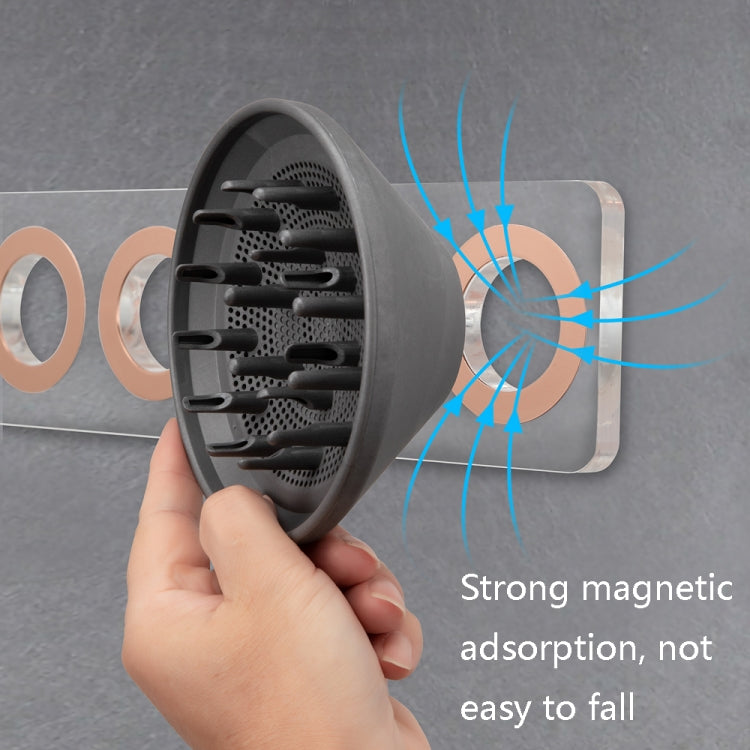 JD01 Punch-Free Hange Acrylic Hair Dryer Storage Bracket For Dyson Hair Dryer(Black)