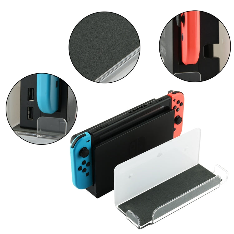 Game Console Wall Storage Bracket Game Console Accessories Storage Rack For Nintendo Switch(Transparent)