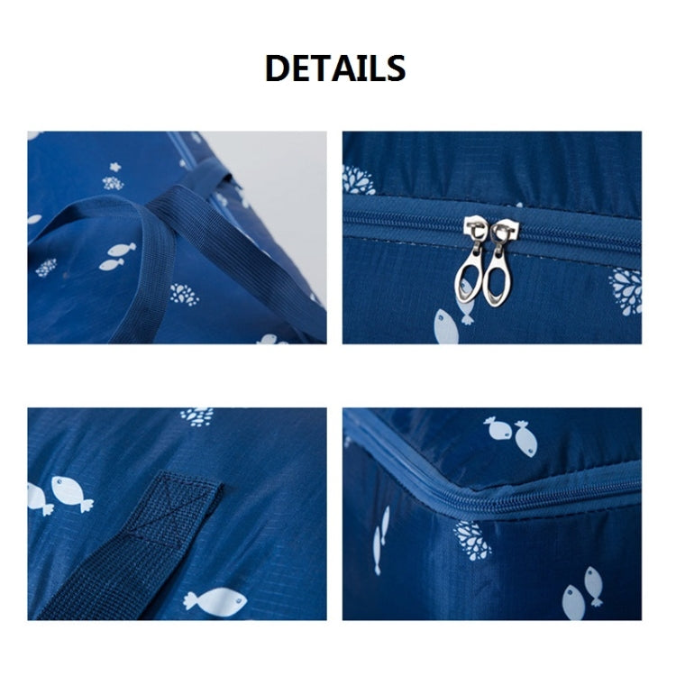 Oxford Cloth Quilt Moisture-Proof & Waterproof Storage Bag Zipper Portable Moving Luggage Bag, Specification: 55x33x20cm(Coffee Heart)