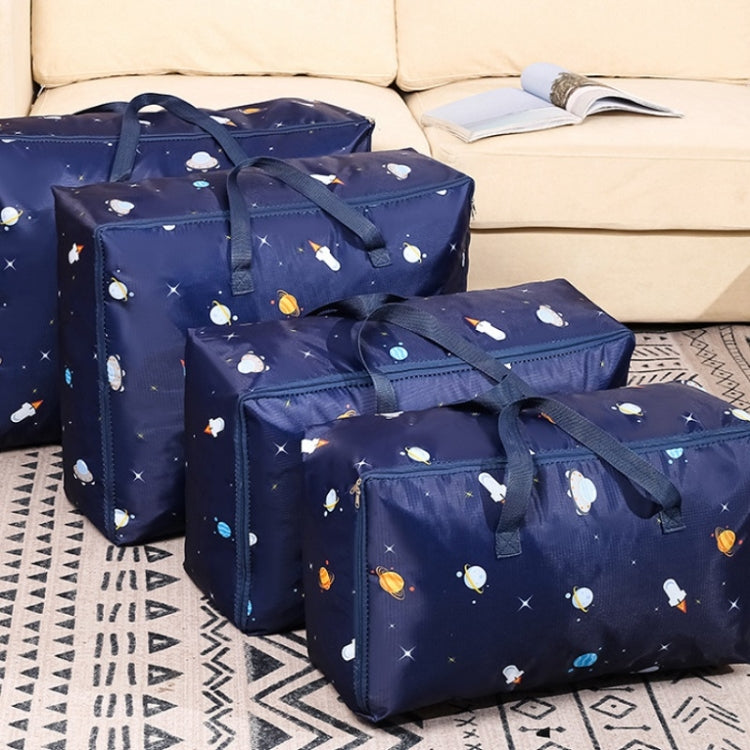Oxford Cloth Quilt Moisture-Proof & Waterproof Storage Bag Zipper Portable Moving Luggage Bag, Specification: 55x33x20cm(Purple Five-star)
